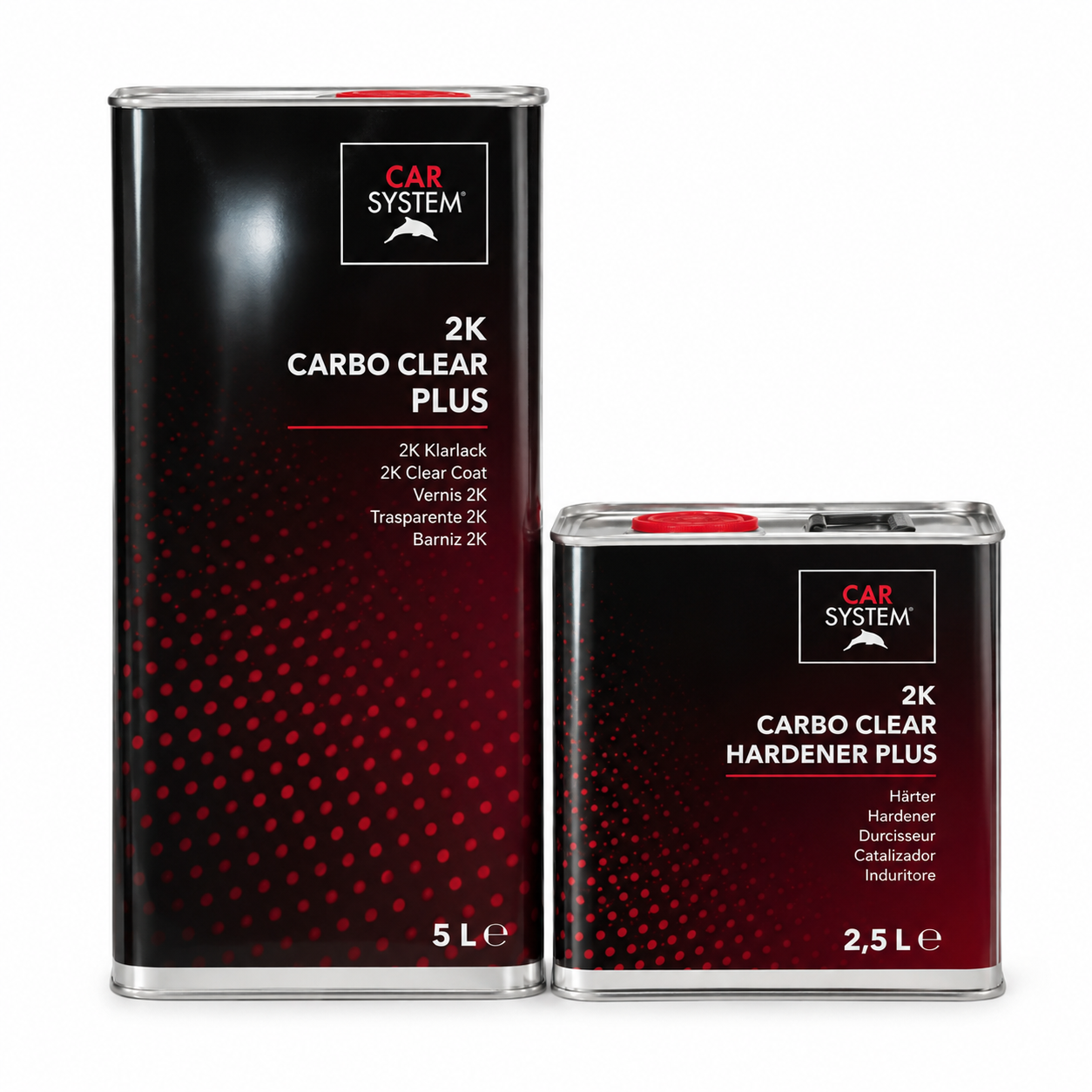 Kit Carsystem 2K Carbo Clear Plus trasparente 5 litri con catalizzatore Carbo Clear Hardener Plus