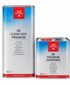Kit Carsystem 2K Clear VOC Premium trasparente 5 litri con catalizzatore 2K Premium 2,5 litri