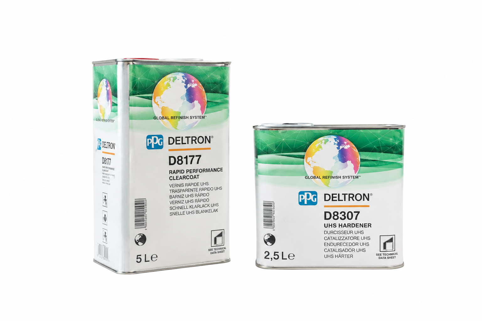 KIT PPG D8177 Rapid Performance | Trasparente UHS 5 Lt. + Catalizzatore D8307 2,5 Lt.