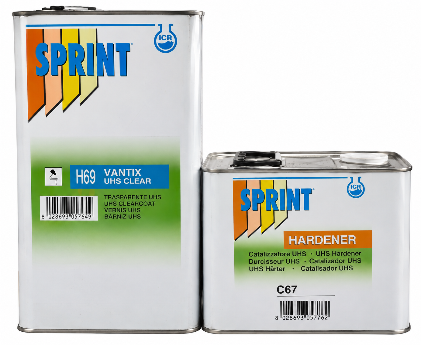 KIT Sprint H69 + C67 – Trasparente Vantix UHS 5 Lt. + Catalizzatore Lento 2,5 Lt.