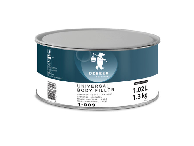 DEBEER | 1-909 Universal Body Filler Light Fondo poliestere | 1,3 KG