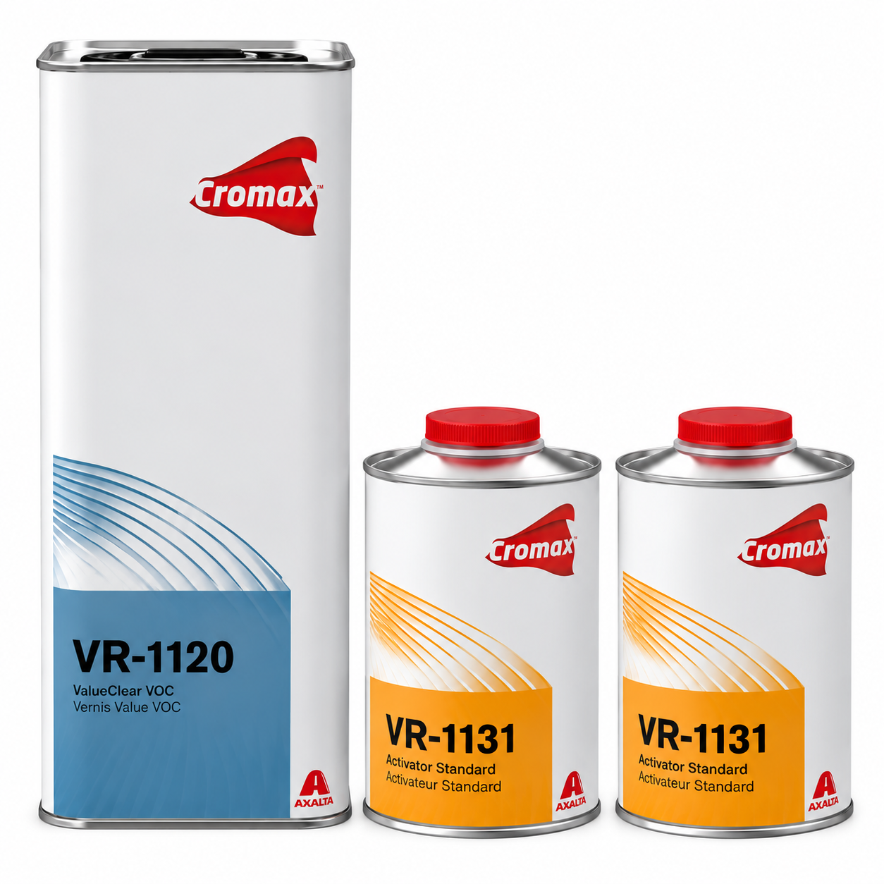 KIT Cromax VR1120 + VR1131 | Trasparente VOC 5 Lt. + 2 Catalizzatori Standard da 1 Lt.